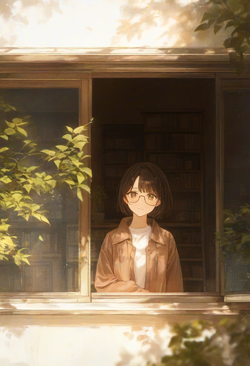 窓越の君