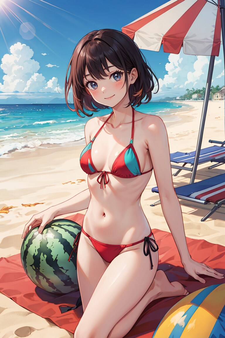 ビーチで夏休み