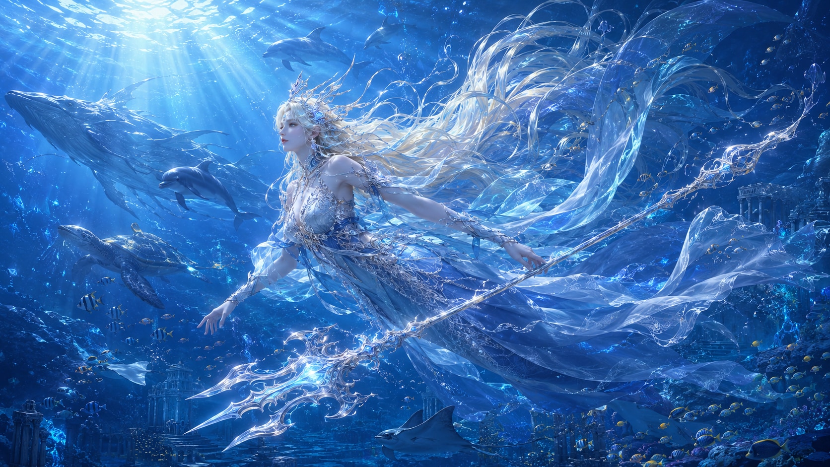 【海中の守護者は、青の深淵で微笑む―海の女神ネレイア】