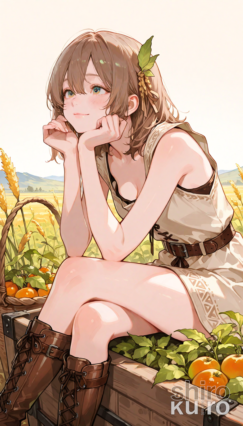 田園に微笑む乙女