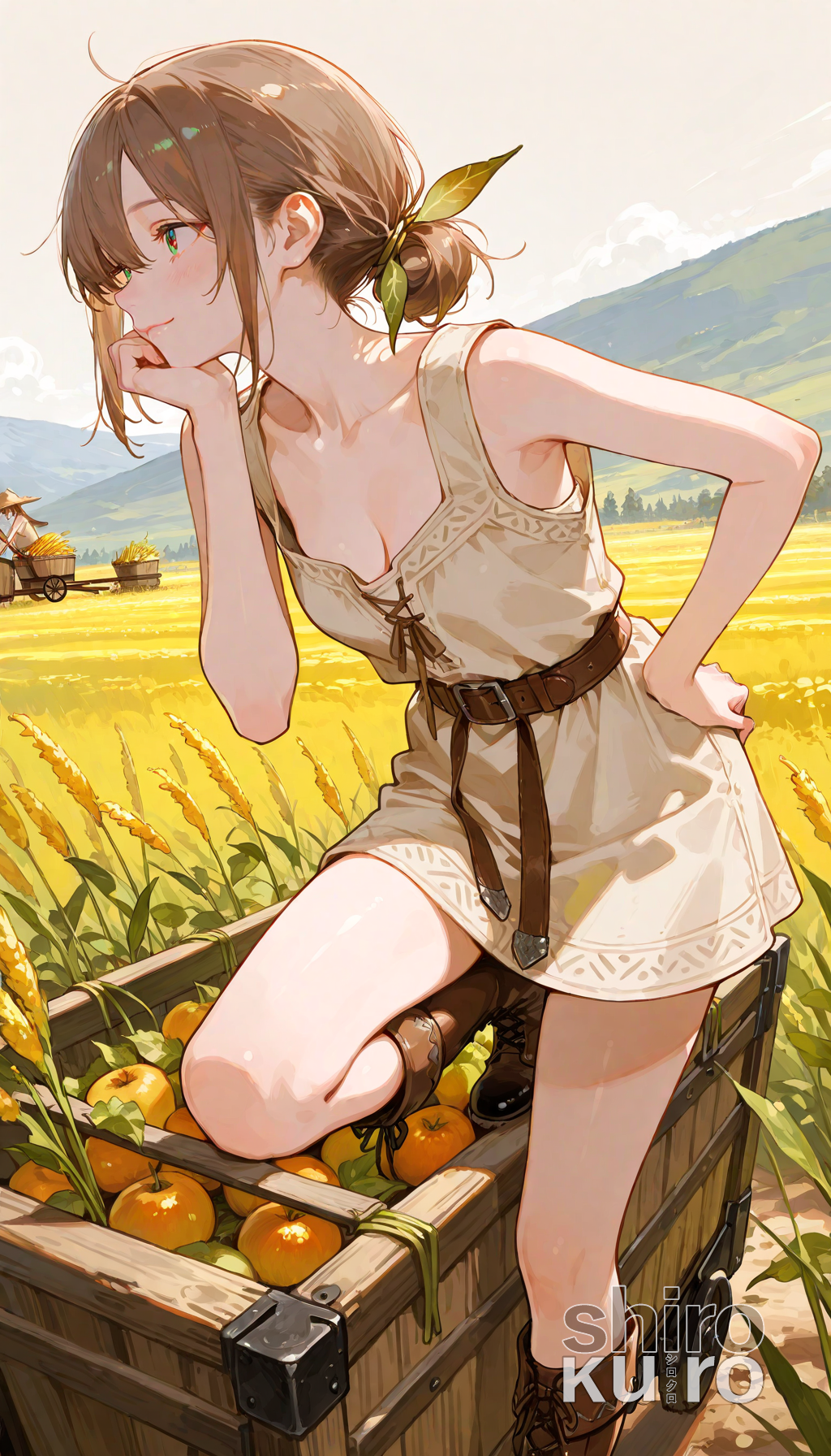 田園に微笑む乙女