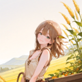 田園に微笑む乙女 4枚目
