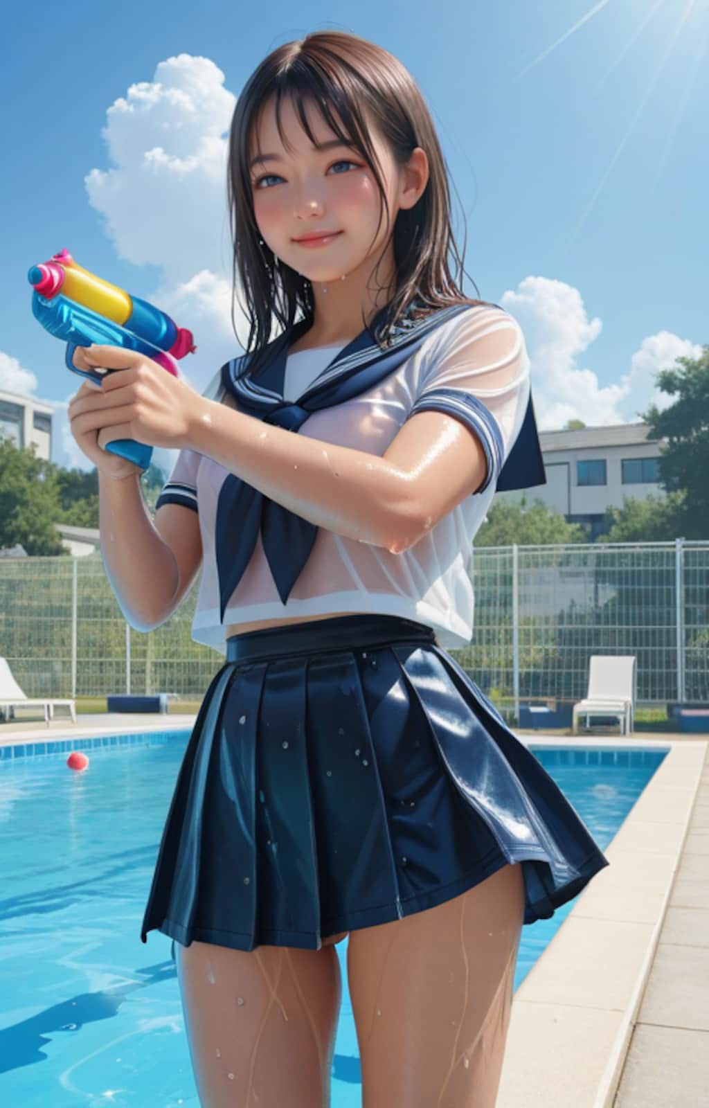 プールでホールドアップ！