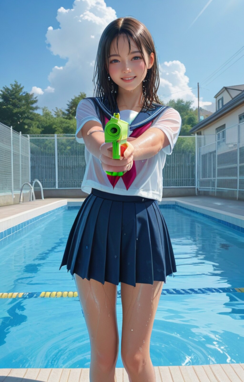 プールでホールドアップ！