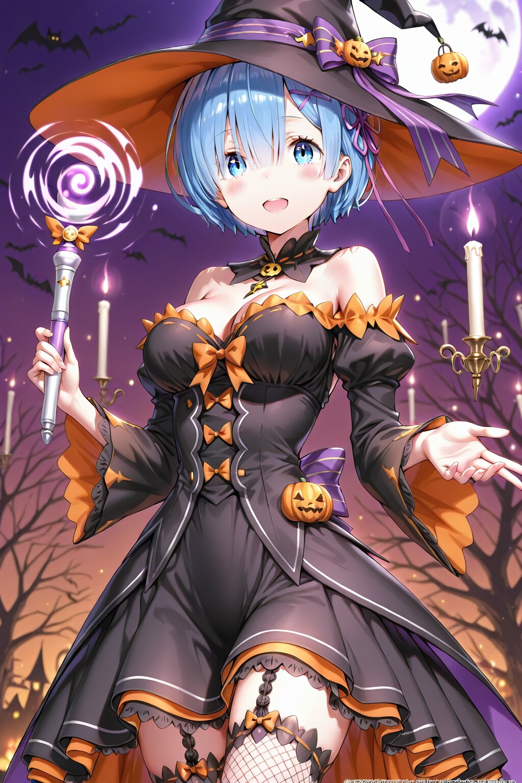 魔女コスプレのレム | の人気AIイラスト・グラビア