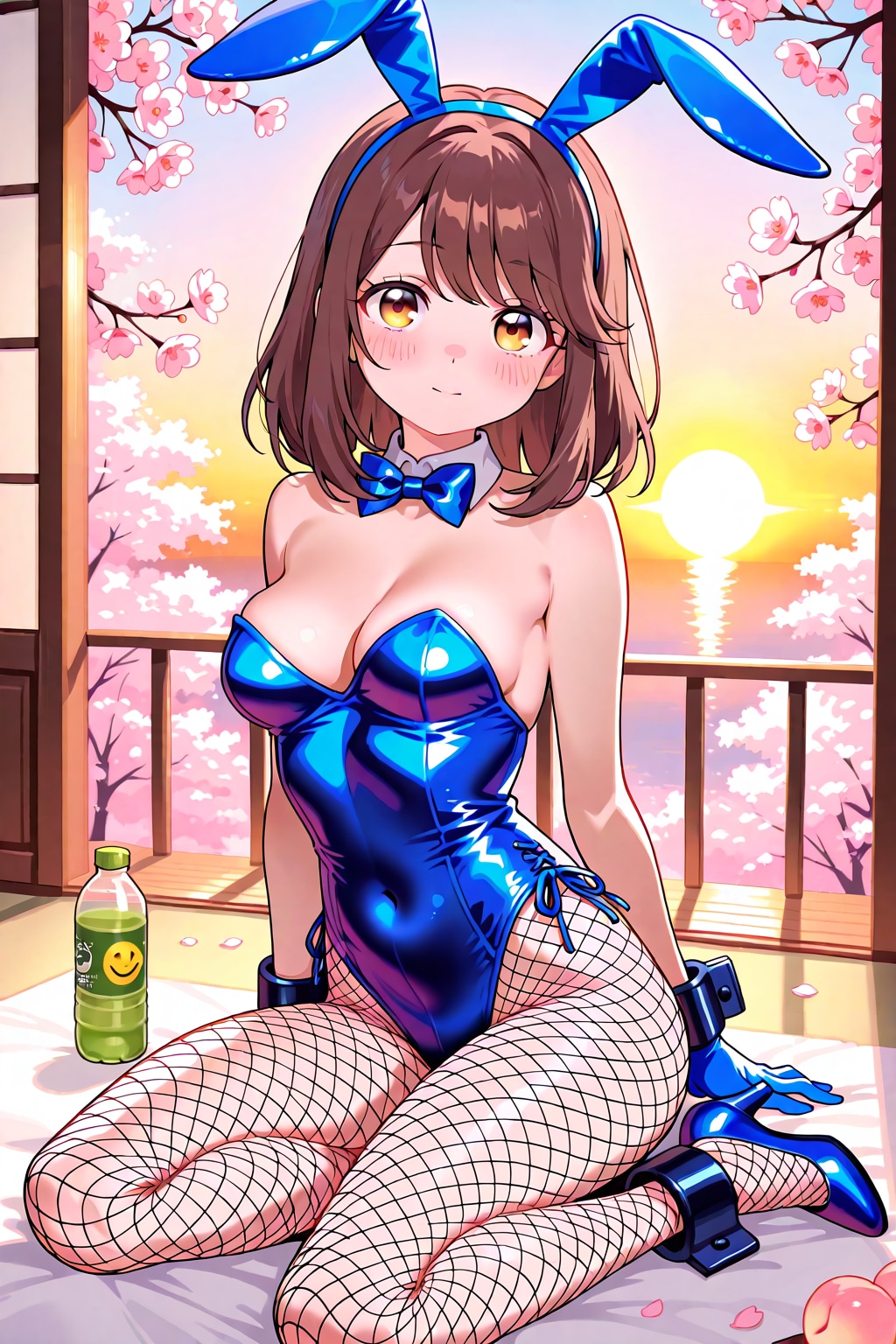 バニーガール衣装の心実と桃の花(ちちぷい版)