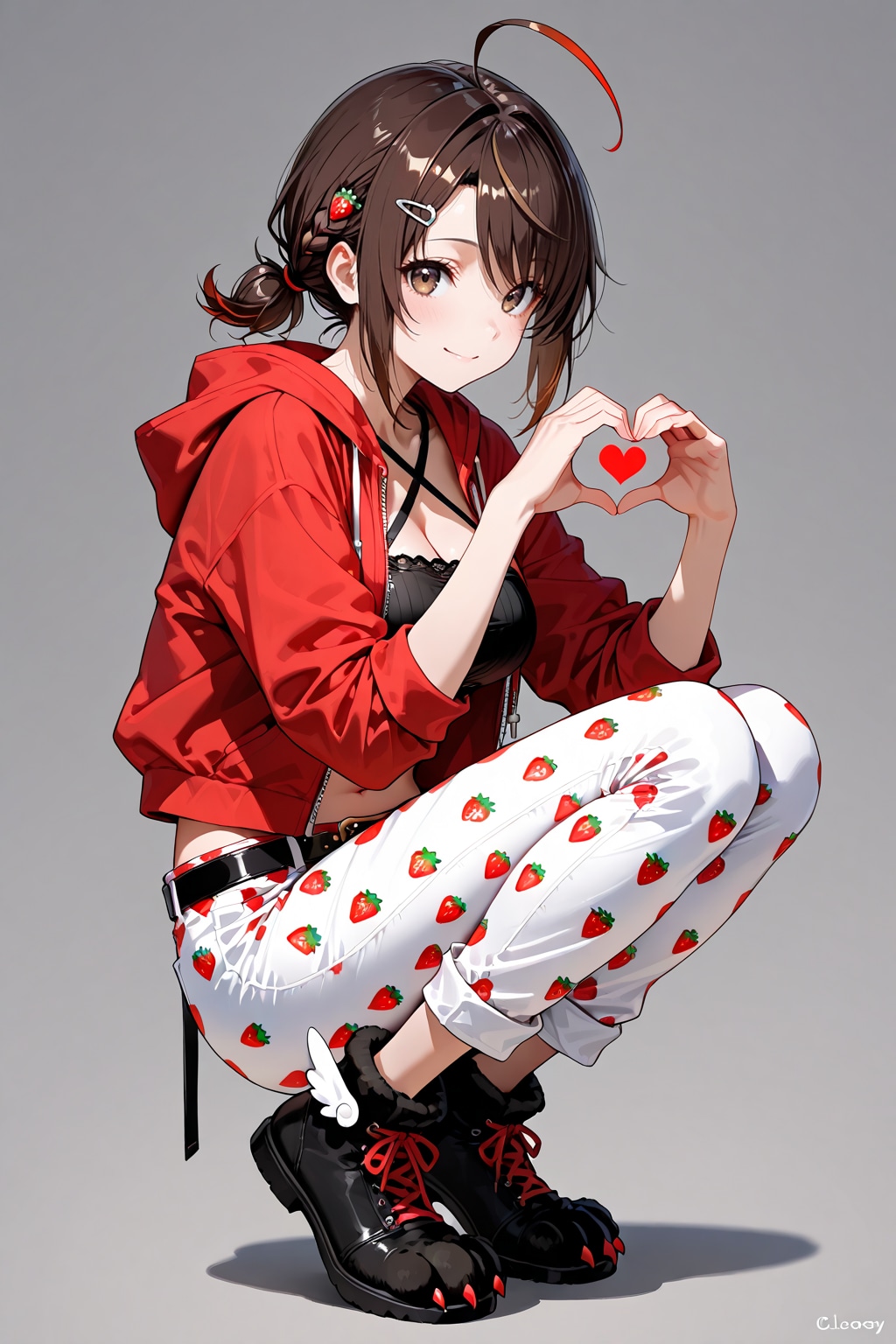 いちごパンツの女の子