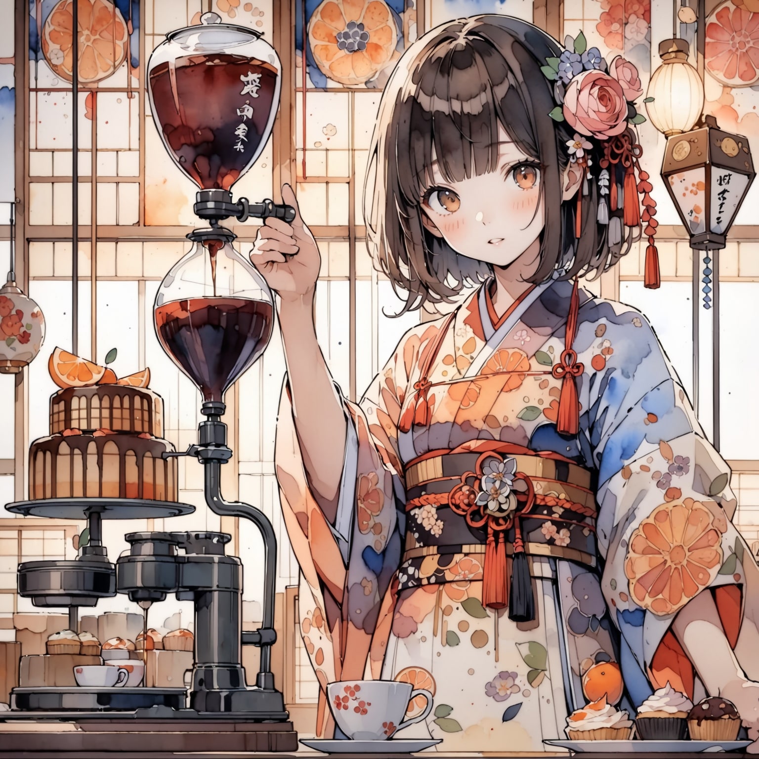 和風なウェイトレス