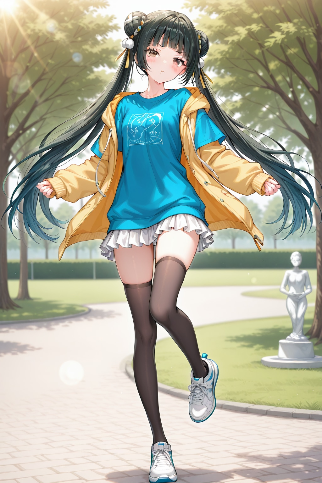 複雑な袖
