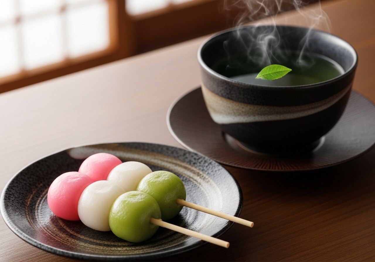 デザートの三色団子