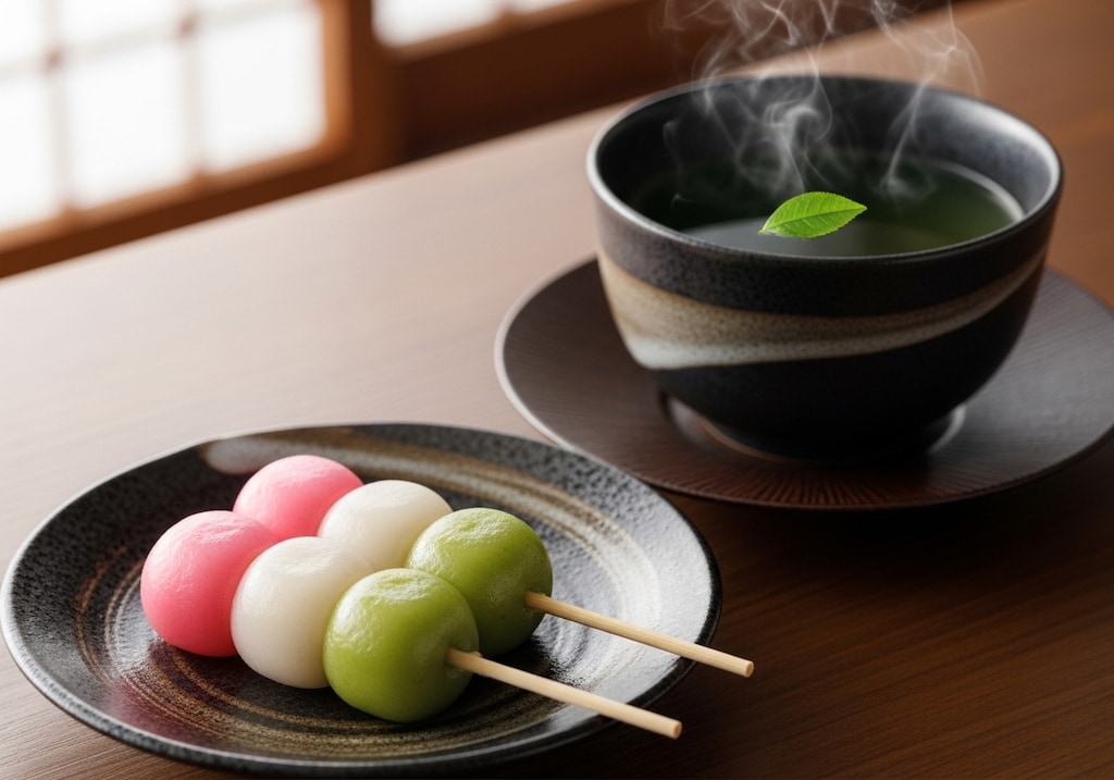 デザートの三色団子