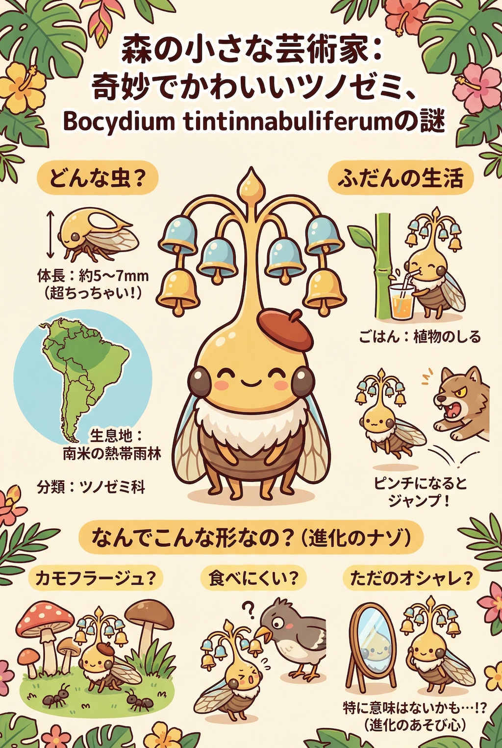 ヨツコブツノゼミちゃん