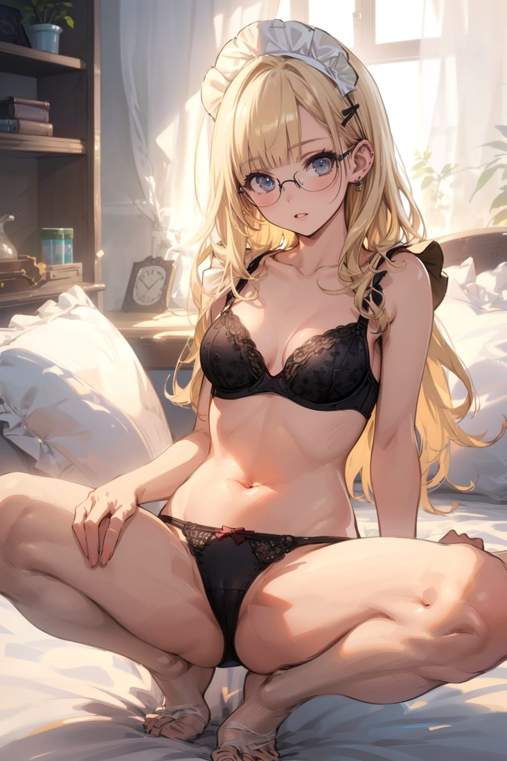 下着メイドの眼鏡っ娘