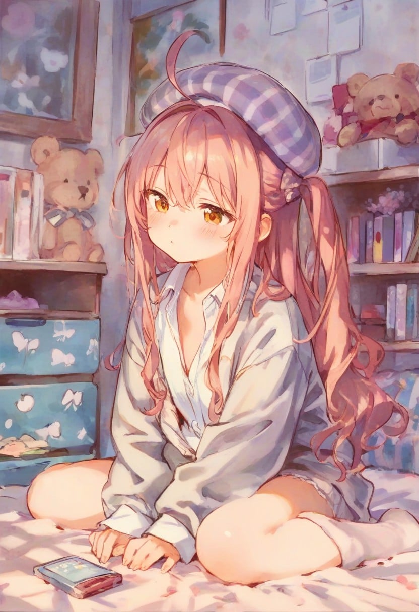 少女の部屋(水彩タッチ)(184)