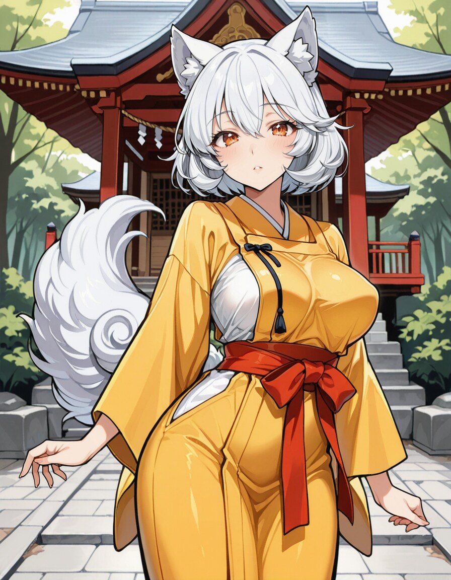 今日のわん娘 #44 「神社のわん娘」 | の人気AIイラスト・グラビア