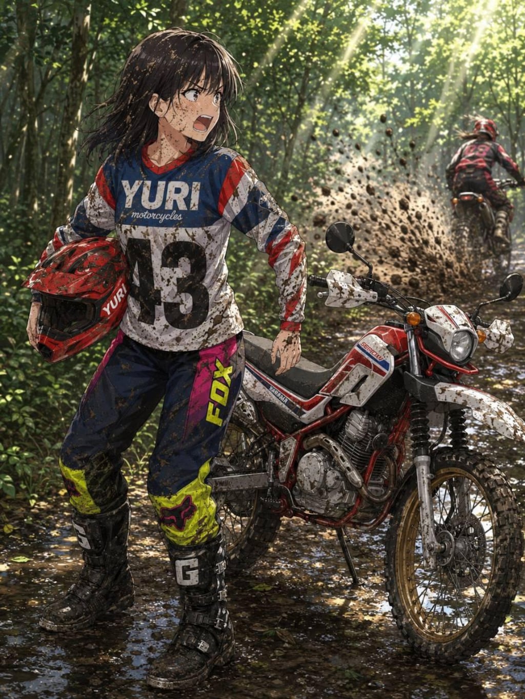 自然破壊オフロード女子