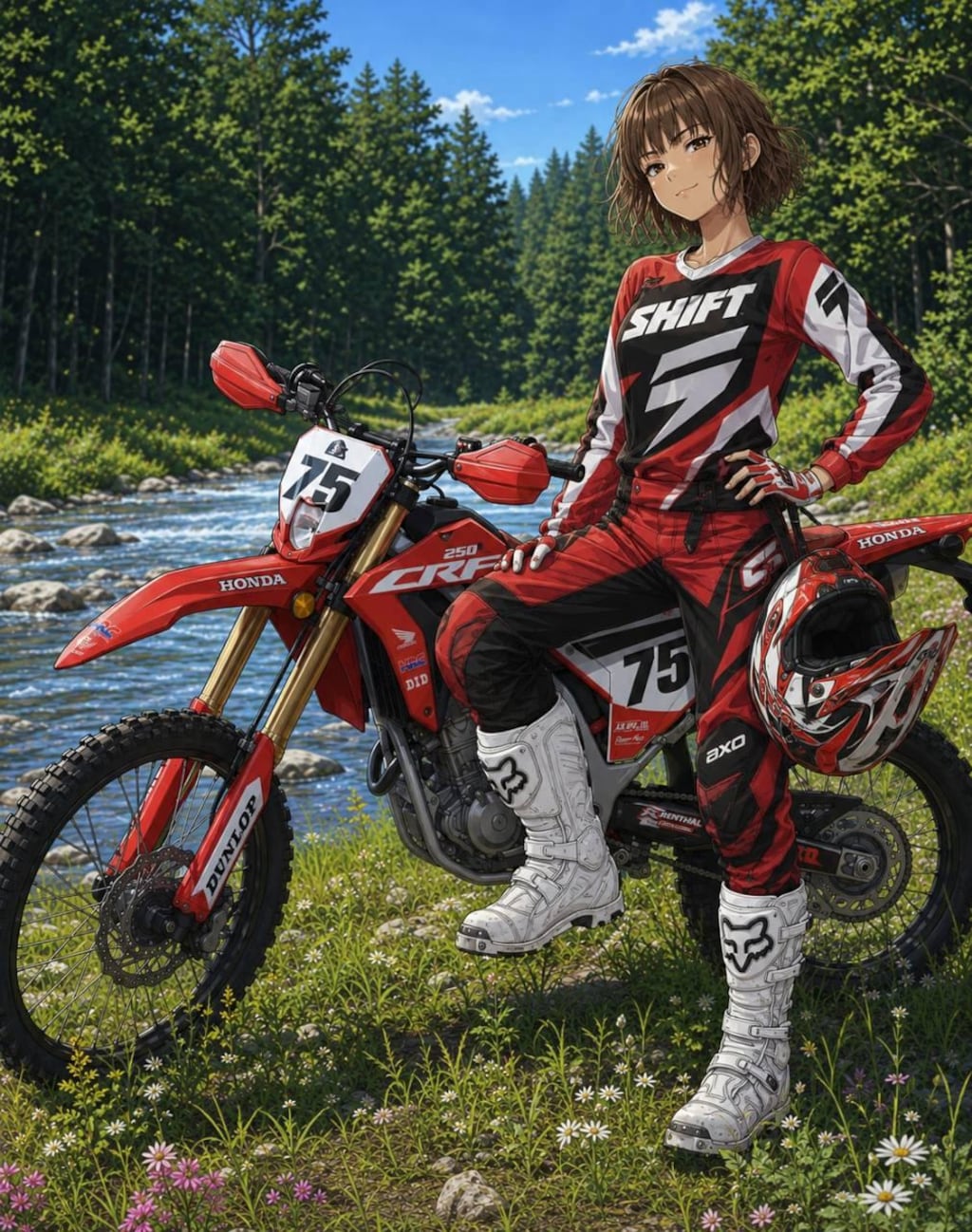 自然破壊オフロード女子