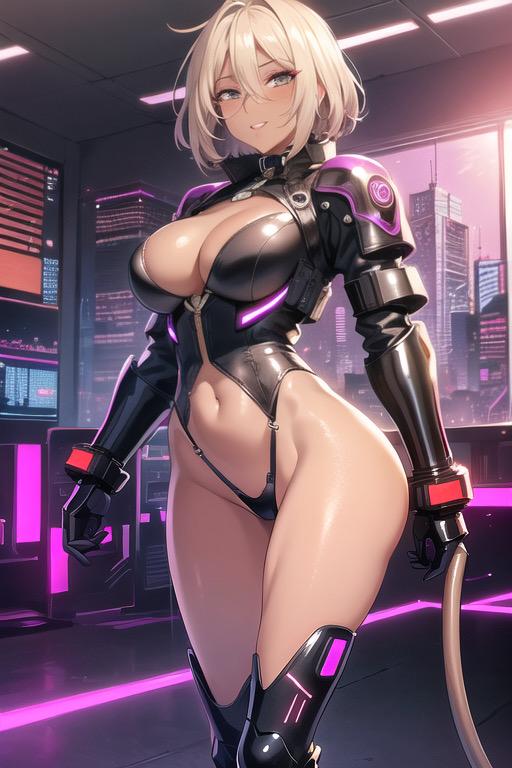 サイバーチックなギャル達
