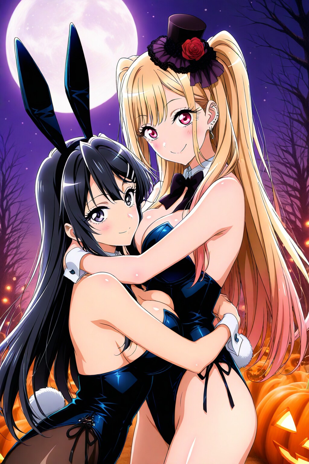 麻衣＆海夢バニーでハロウィンナイト👯‍♀️🎃🌃💕