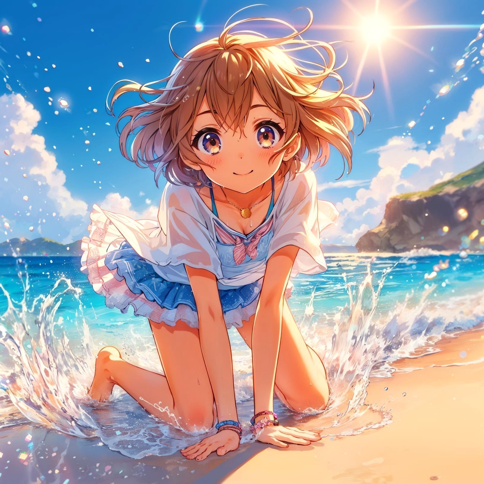 海飛沫 | の人気AIイラスト・グラビア