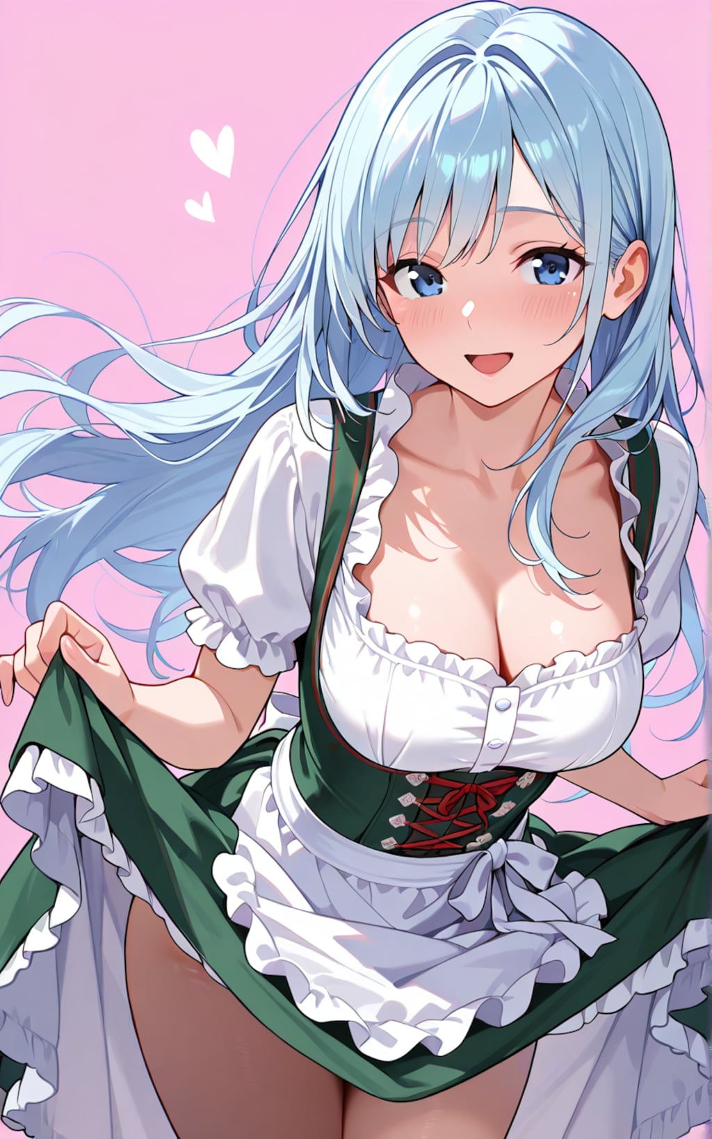 ディアンドルを着たみなも＆真凛