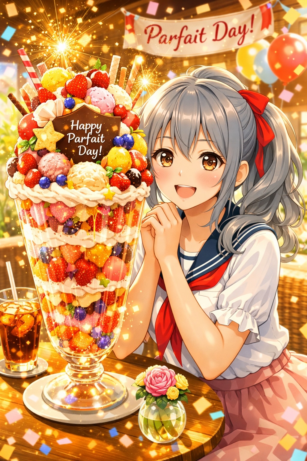 エル「パフェの日ぃ～っ！」