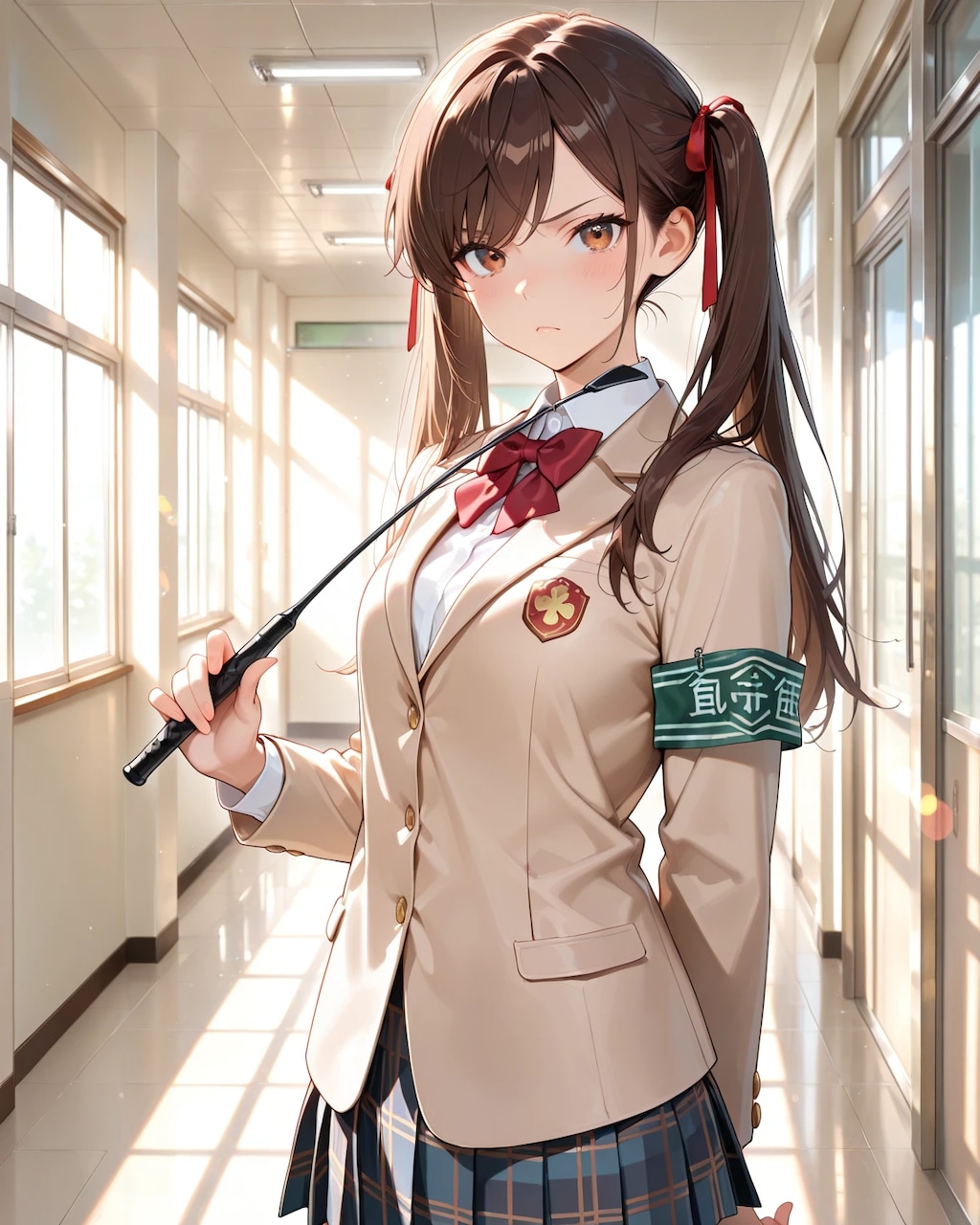 バイトちゃん。常盤台制服黒子風ツインテール