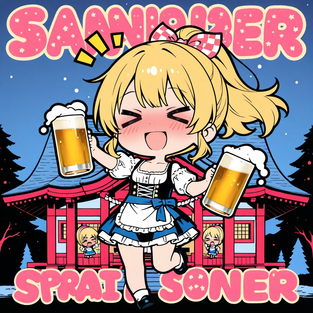はしゃぐ金髪ちゃん