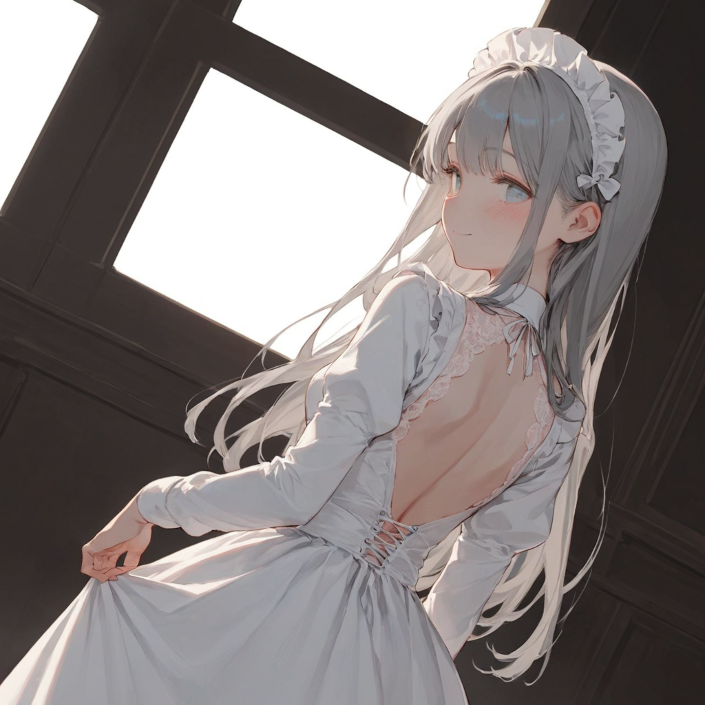 白ドレスメイドさん