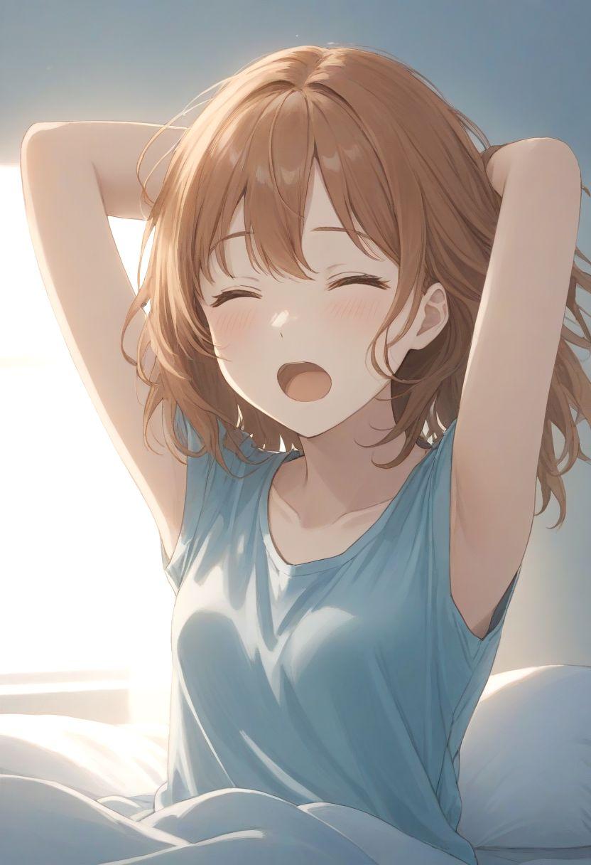 朝寝坊 | の人気AIイラスト・グラビア