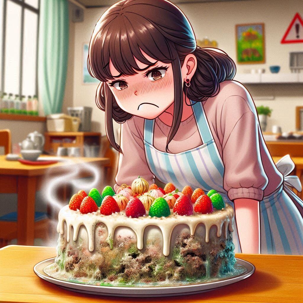 ケーキが悪くなってきた