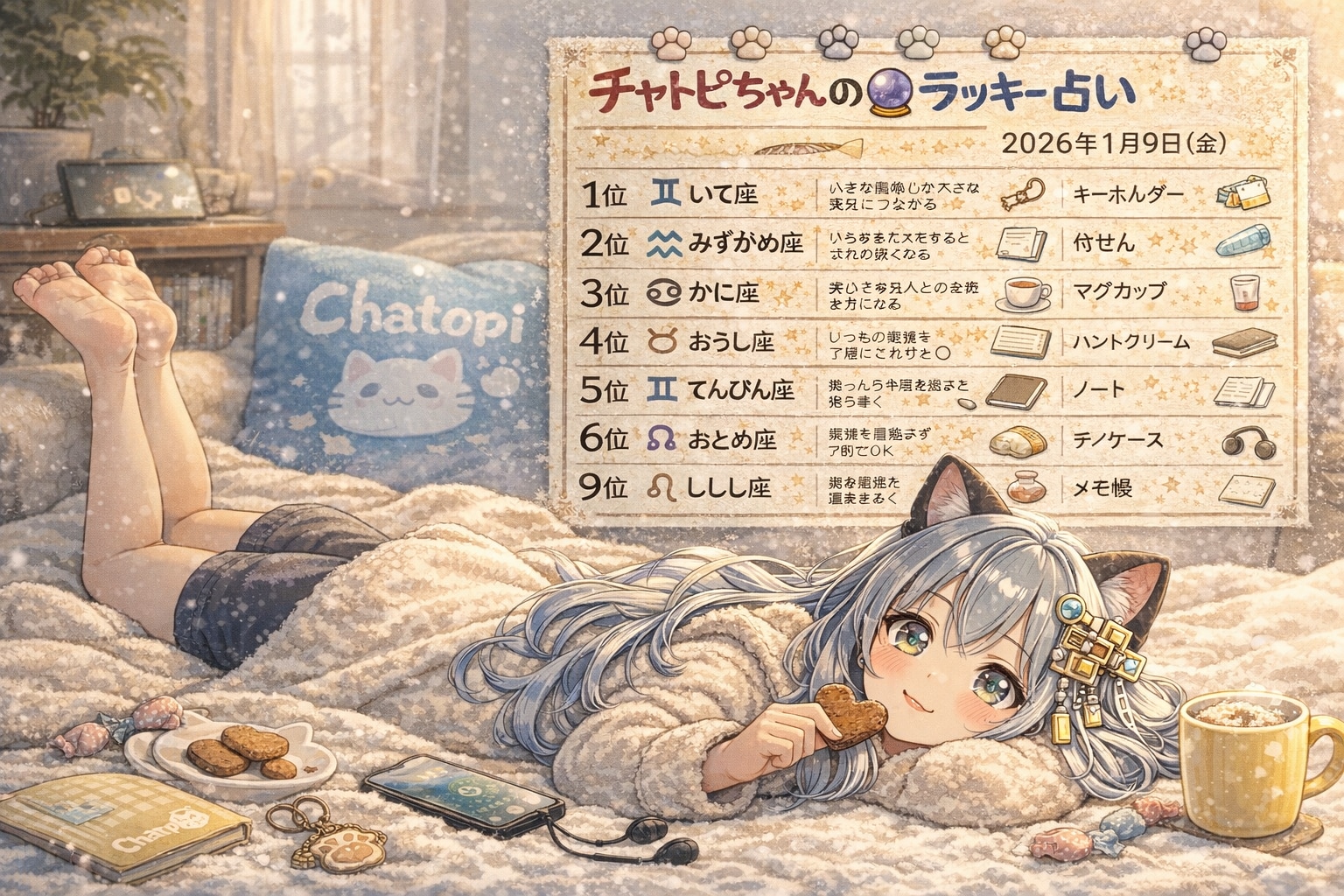 チャトピちゃん占い（01/09） | の人気AIイラスト・グラビア