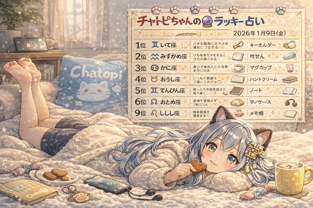 チャトピちゃん占い（01/09）