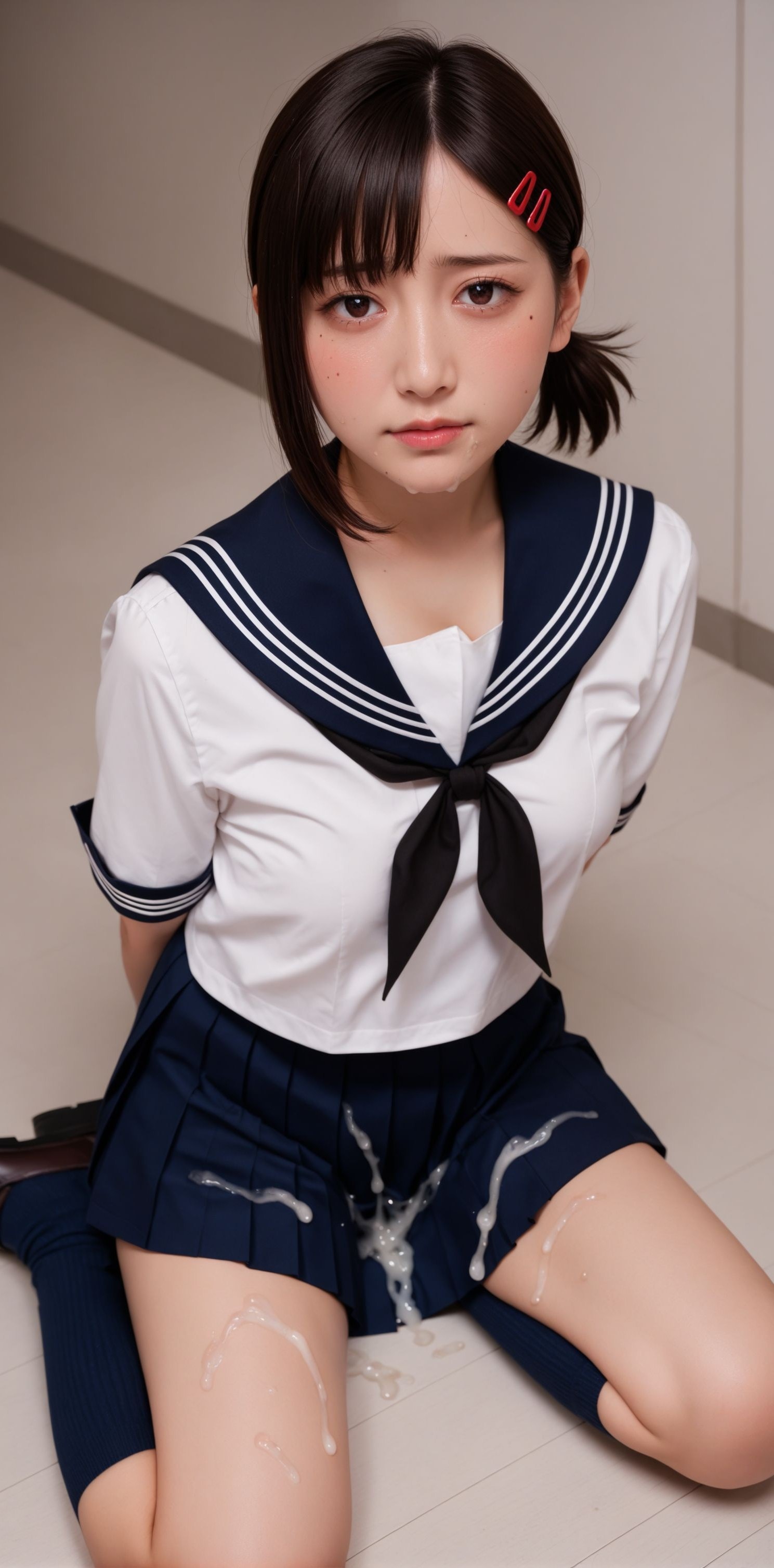 制服汚れちゃったね❤