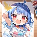 怒る青髪ちゃん 3枚目
