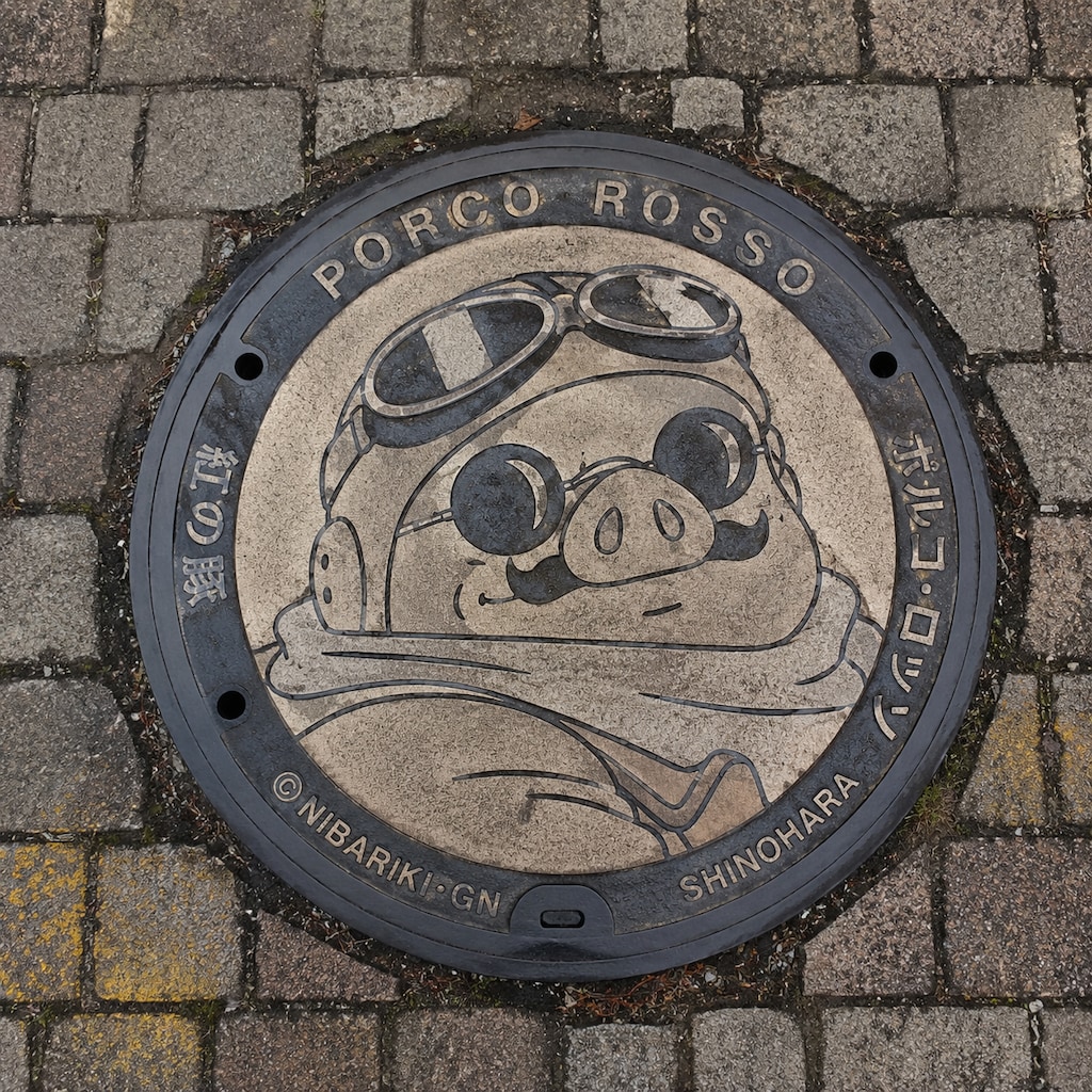 マンホールの豚