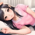 体温計を持ってベッドに入ってくる子 4枚目