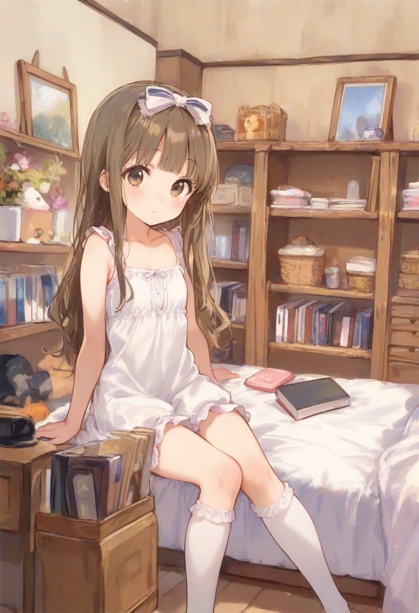 少女の部屋(水彩タッチ)(95)