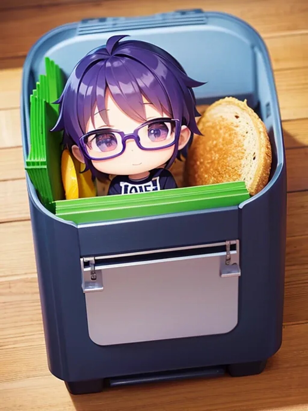 ちび眼鏡ちゃんたちとお弁当