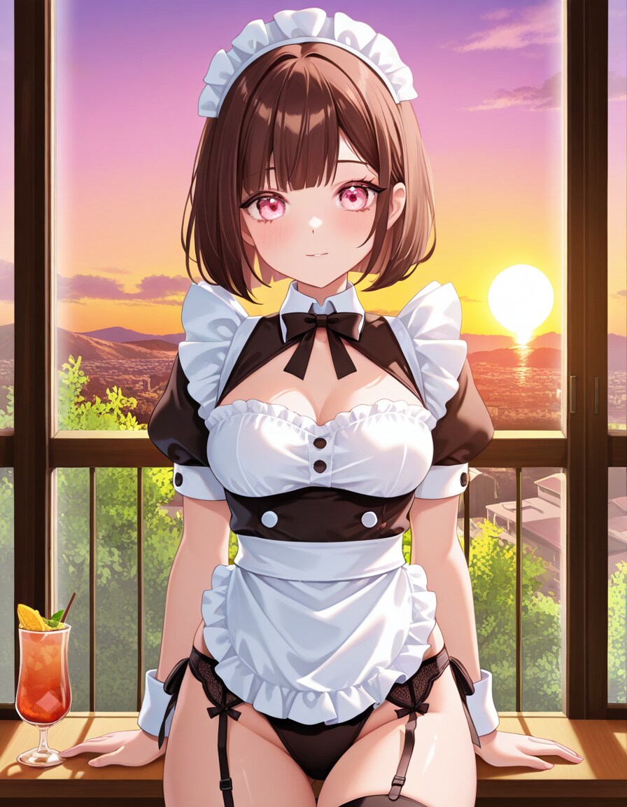 セクシーメイド衣装のヤング架純さん?