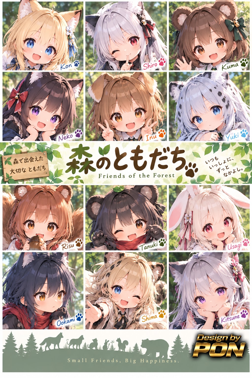 森のともだち | の人気AIイラスト・グラビア