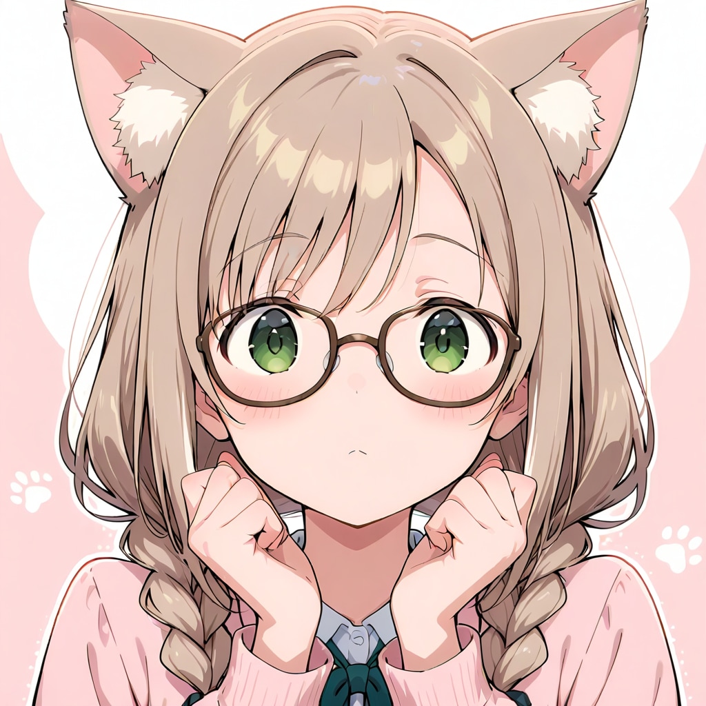 今日の眼鏡っ娘　2/22猫の日
