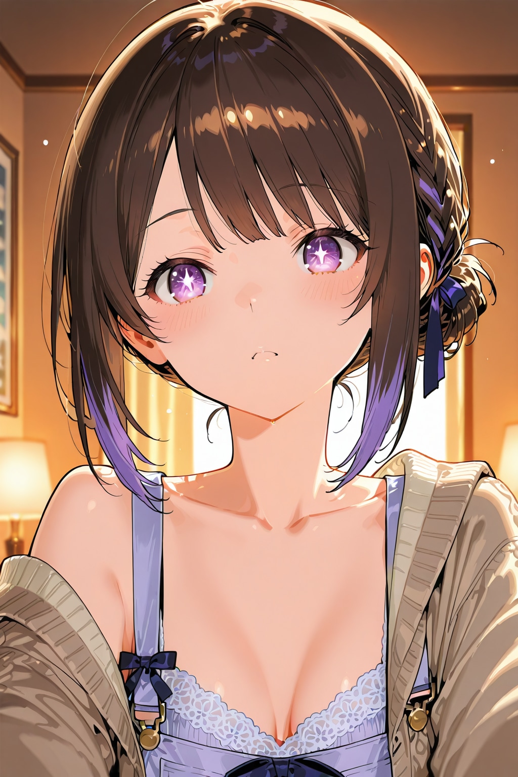 茶髪ボブでネグリジェの少女 | の人気AIイラスト・グラビア