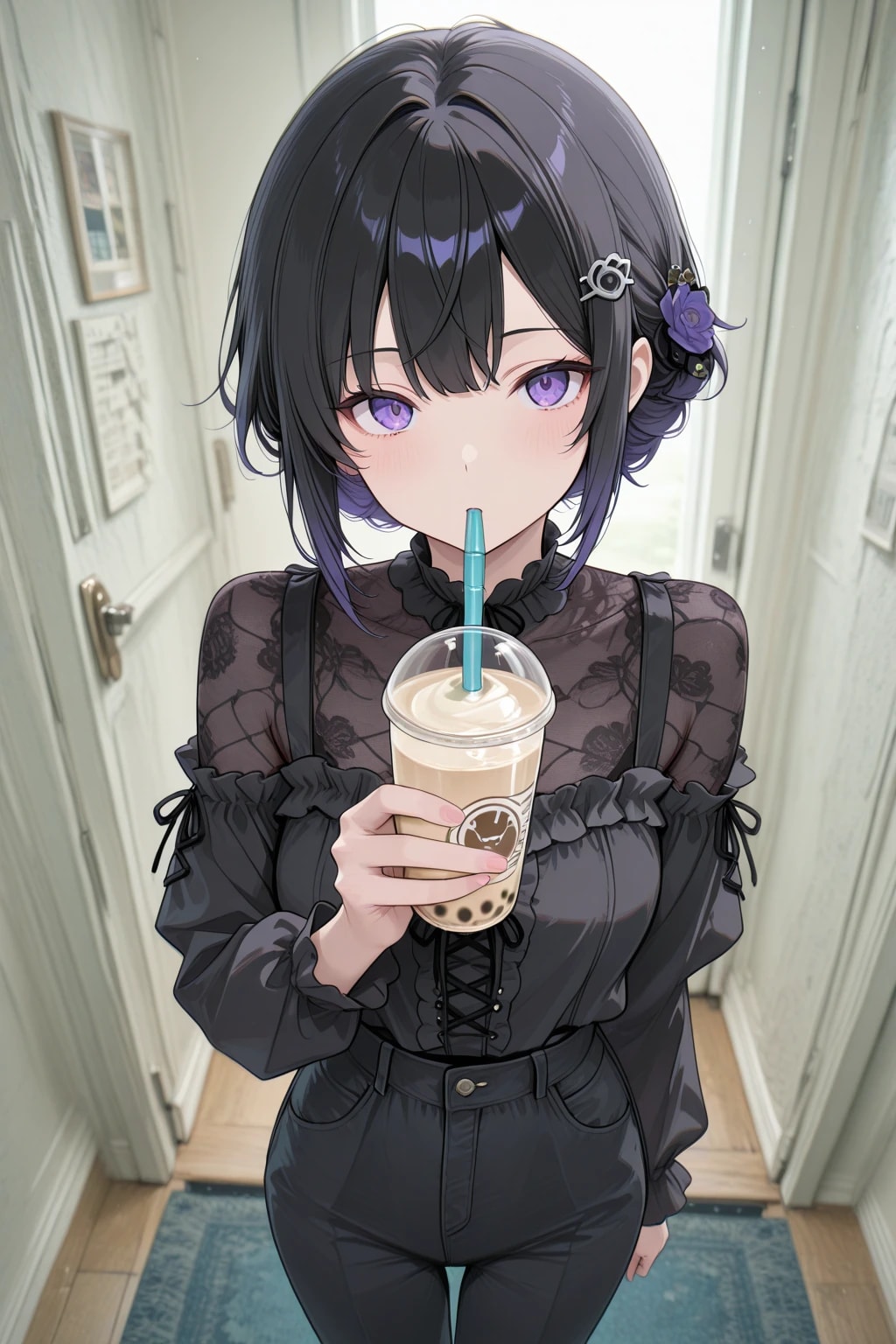 タピオカミルクティーを飲んでいるだけ、あまのちゃん