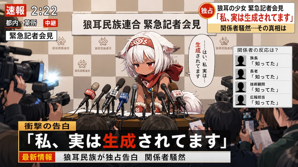 実はＡＩで生成されていた狼耳民族！