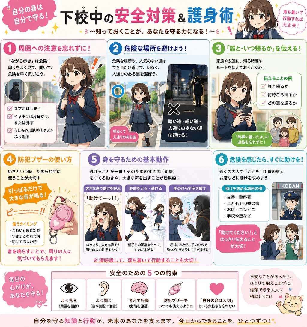 下校中の安全対策＆護身術
