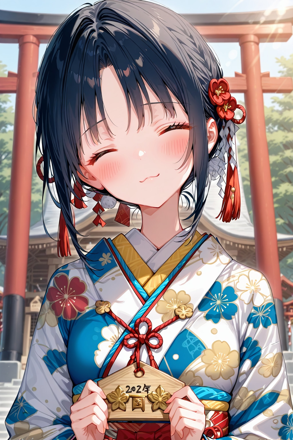 【企画：ちちぷい年末年始】願い事は秘密だよ(絵馬)