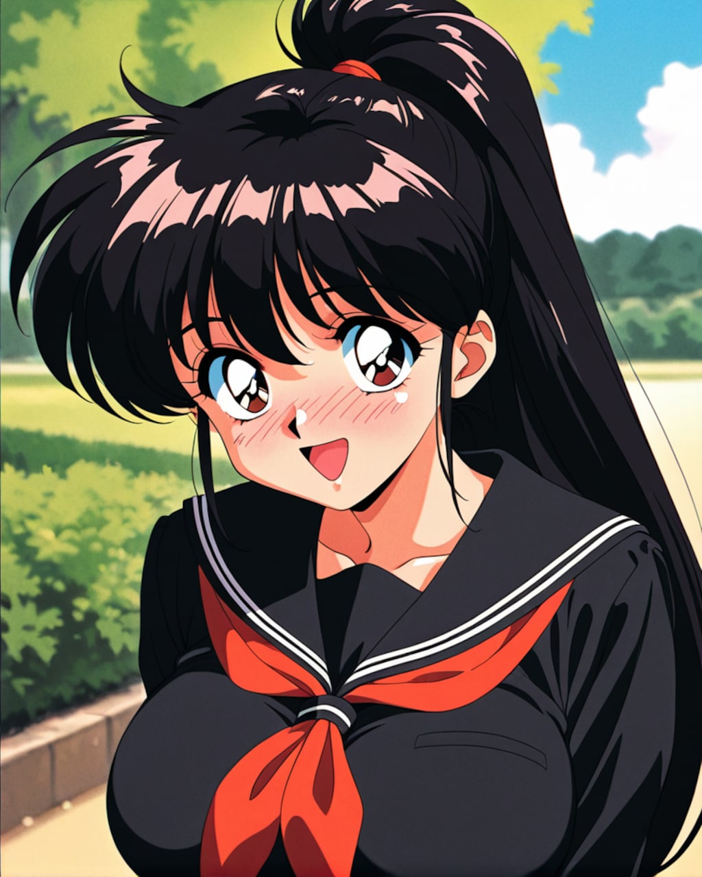 照れる彼女