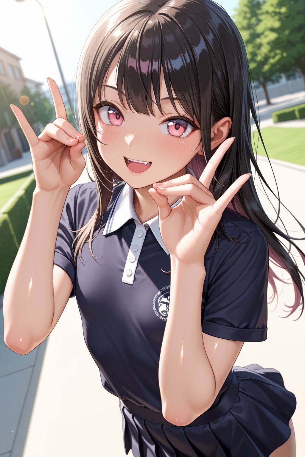 【本日の板野ちゃん】「こんこんっ♪　ポロシャツも涼しいよ？」