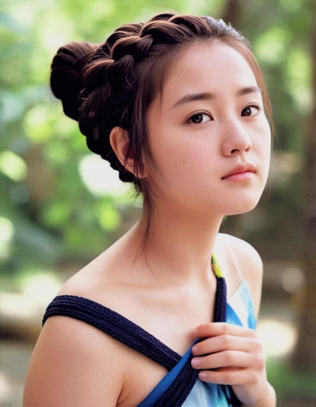 折り畳んだ三つ編み